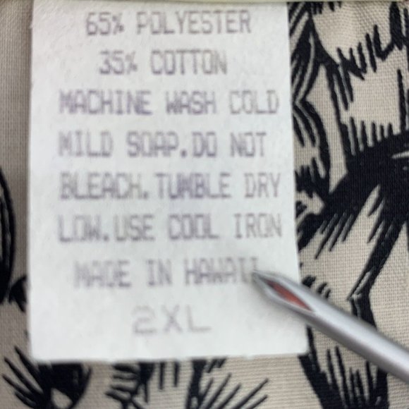 Men's Winnie Fashion Short Sleeve Button Down Hawaiian Shirt Tan 2XL Islands - Picture 3 of 4